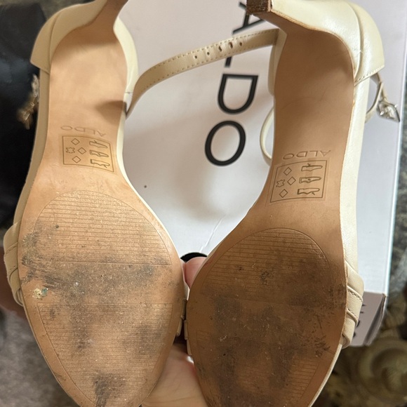 ALDO Women's Nude Heels with Sparkling Gems - Picture 3 of 4